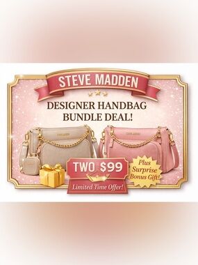 STEVE MADDEN DESIGNER BUNDLE – 2 HANDBAGS + SURPRISE GIFT 🎁